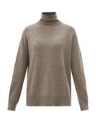 Raey - Responsible-cashmere Tubular Roll-neck Sweater - Womens - Dark Beige