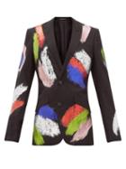 Matchesfashion.com Germanier - Glitter Embellished Single Breasted Blazer - Womens - Black Multi