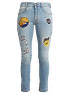 Stella Mccartney All Is Love-embroidered Cropped Skinny-leg Jeans