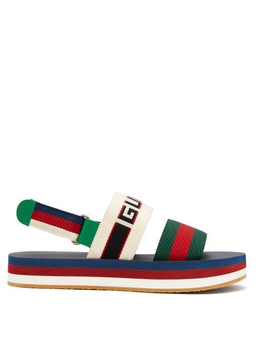 Matchesfashion.com Gucci - Bedlam Logo Strap Sandals - Mens - Multi