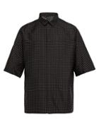 Matchesfashion.com Haider Ackermann - Kimono Polka Dot Silk Blend Shirt - Mens - Black