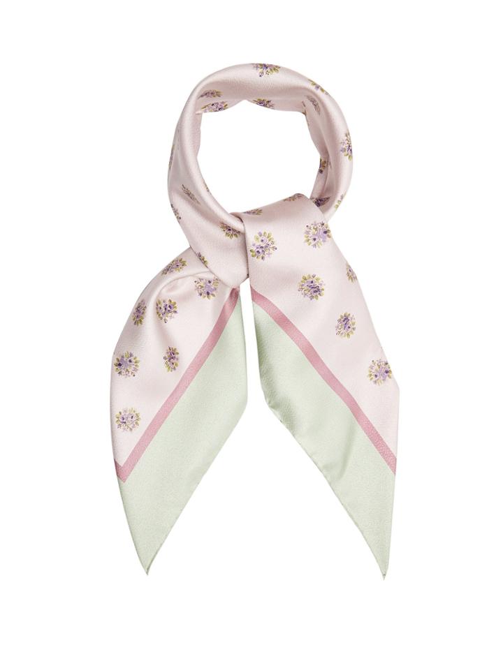 Valentino Floral-print Silk-blend Scarf