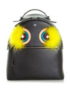 Fendi Leather And Fur Backpack