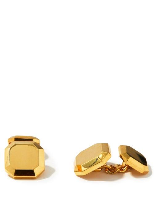 Matchesfashion.com Shay - Faceted 18kt Gold Cufflinks - Mens - Gold