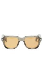 Matchesfashion.com Jacques Marie Mage - Taos Square Acetate Sunglasses - Mens - Dark Brown