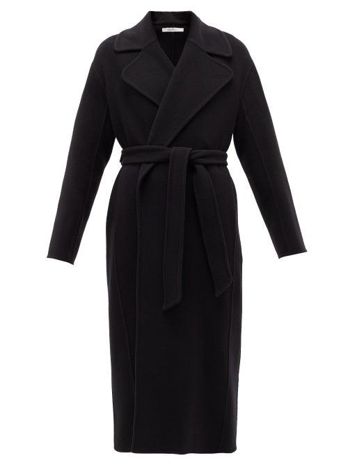 Matchesfashion.com Another Tomorrow - Double-breasted Merino-wool Midi Coat - Womens - Black