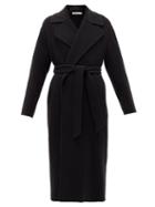 Matchesfashion.com Another Tomorrow - Double-breasted Merino-wool Midi Coat - Womens - Black