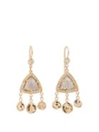 Matchesfashion.com Jacquie Aiche - Diamond, Labradorite & Yellow Gold Earrings - Womens - Grey