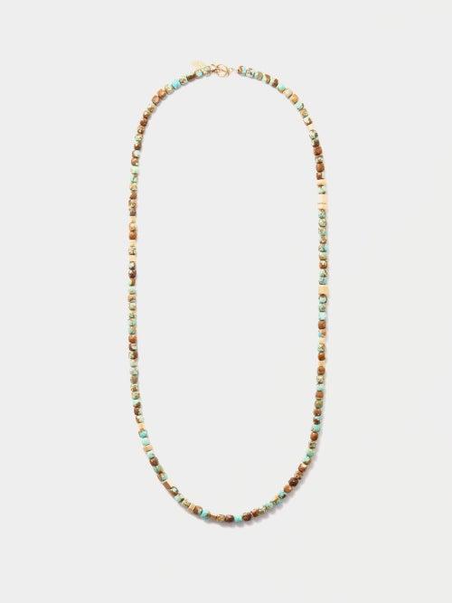 Jacquie Aiche - Evil Eye Diamond, Turquoise & 14kt Gold Necklace - Mens - Multi