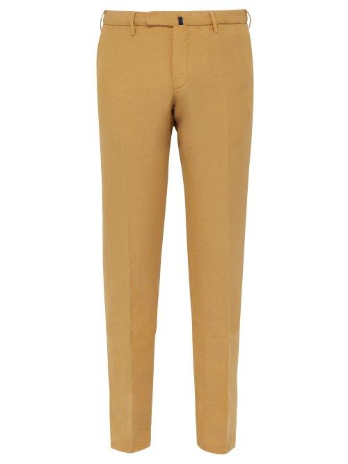 Matchesfashion.com Incotex - Slim Fit Linen And Cotton Blend Chinos - Mens - Tan