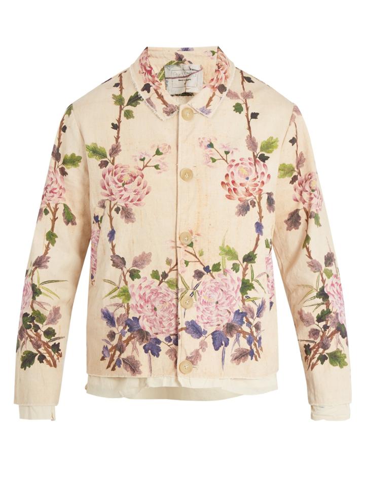 By Walid Amro Floral-print Cotton Jacket