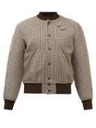 Stefan Cooke - Badge-embellished Houndstooth-wool Bomber Jacket - Mens - Multi