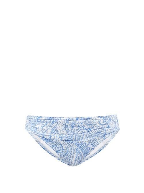 Ladies Beachwear Melissa Odabash - Bel-air Azzuro-print Bikini Briefs - Womens - Blue Multi