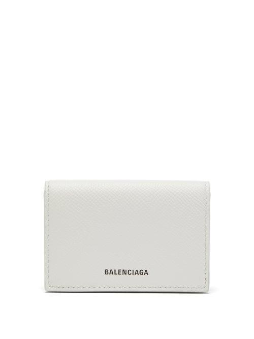 Matchesfashion.com Balenciaga - Ville Mini Saffiano Leather Wallet - Womens - White