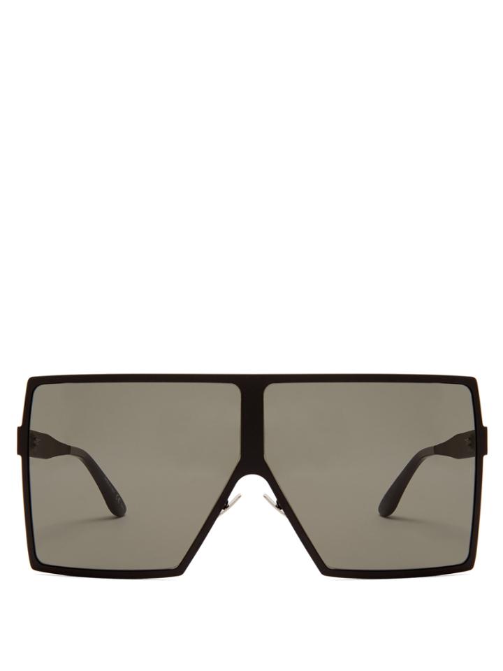 Saint Laurent Betty Oversized Square-frame Metal Sunglasses