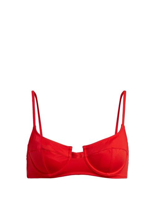 Matchesfashion.com Solid & Striped - X Re/done The Hollywood Bikini Top - Womens - Red