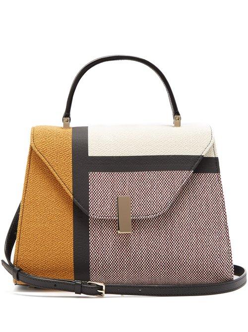 Matchesfashion.com Valextra - Iside Medium Colour Block Bag - Womens - Brown Multi