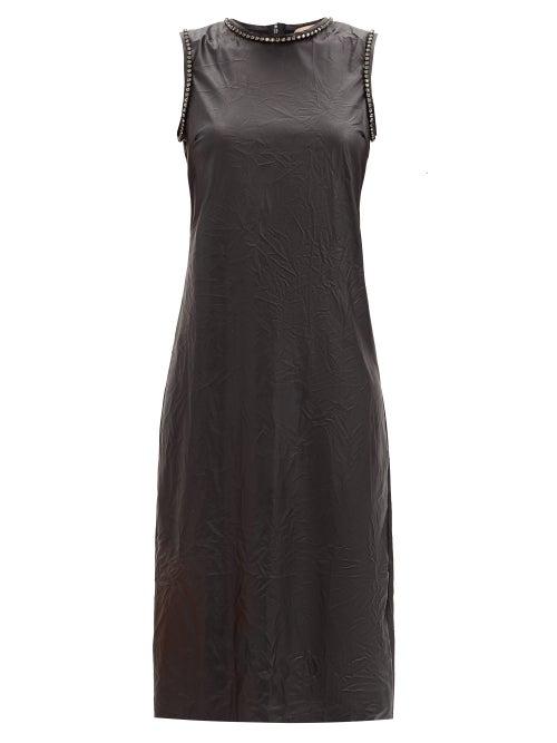 Matchesfashion.com No. 21 - Crystal-embellished Faux-leather Dress - Womens - Black