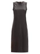Matchesfashion.com No. 21 - Crystal-embellished Faux-leather Dress - Womens - Black
