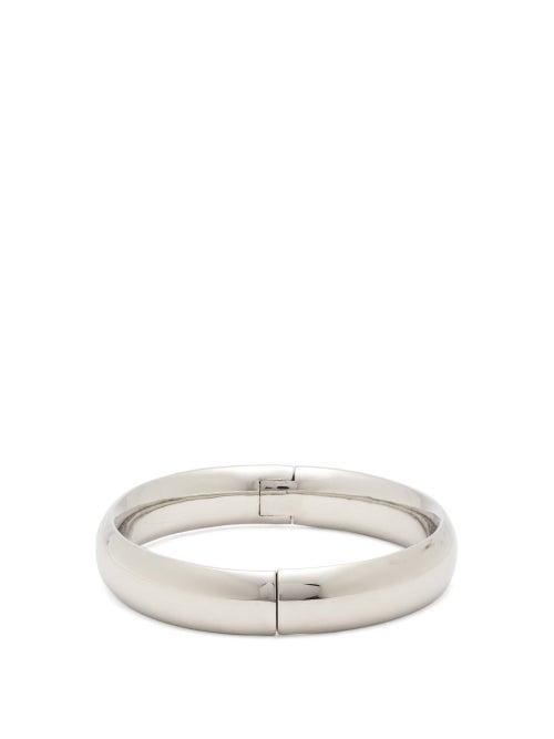 Matchesfashion.com Burberry - Logo Engraved Palladium Plated Bracelet - Mens - Silver