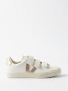 Veja - Recife Velcro Leather Trainers - Womens - White Gold