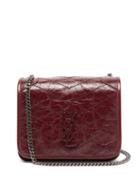 Matchesfashion.com Saint Laurent - Niki Mini Leather Cross-body Bag - Womens - Burgundy