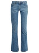 Alexander Mcqueen Mid-rise Flared Cropped Jeans
