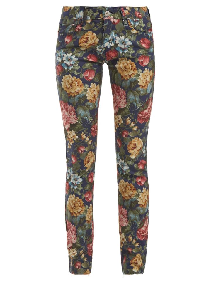 Junya Watanabe Floral-print Cotton-blend Jeans