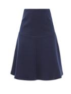 Matchesfashion.com Marni - High-rise Cotton-blend Jersey Midi Skirt - Womens - Navy