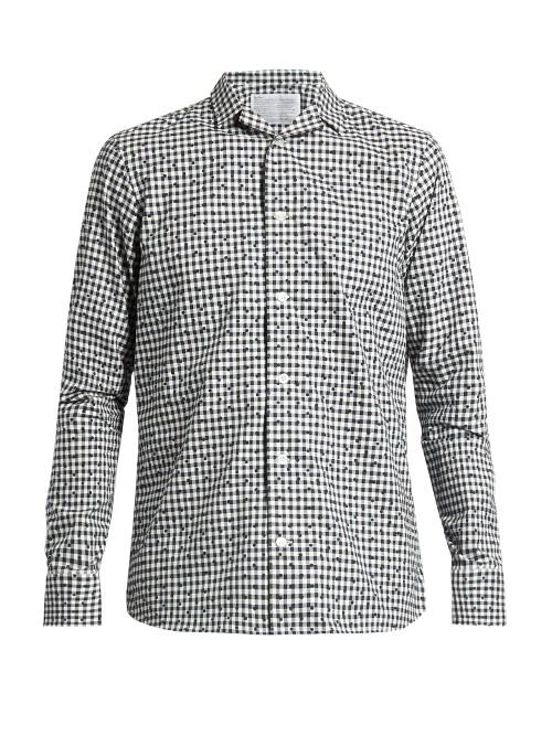 Kolor Checked And Flock Cotton Shirt