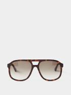 Gucci Eyewear - Aviator Tortoiseshell-acetate Sunglasses - Mens - Dark Tortoiseshell