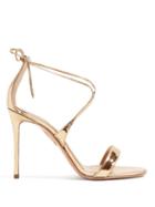 Matchesfashion.com Aquazzura - Very Linda 105 Metallic Leather Sandals - Womens - Gold