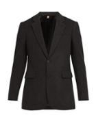 Matchesfashion.com Burberry - Single Breasted Cashmere Blazer - Mens - Grey