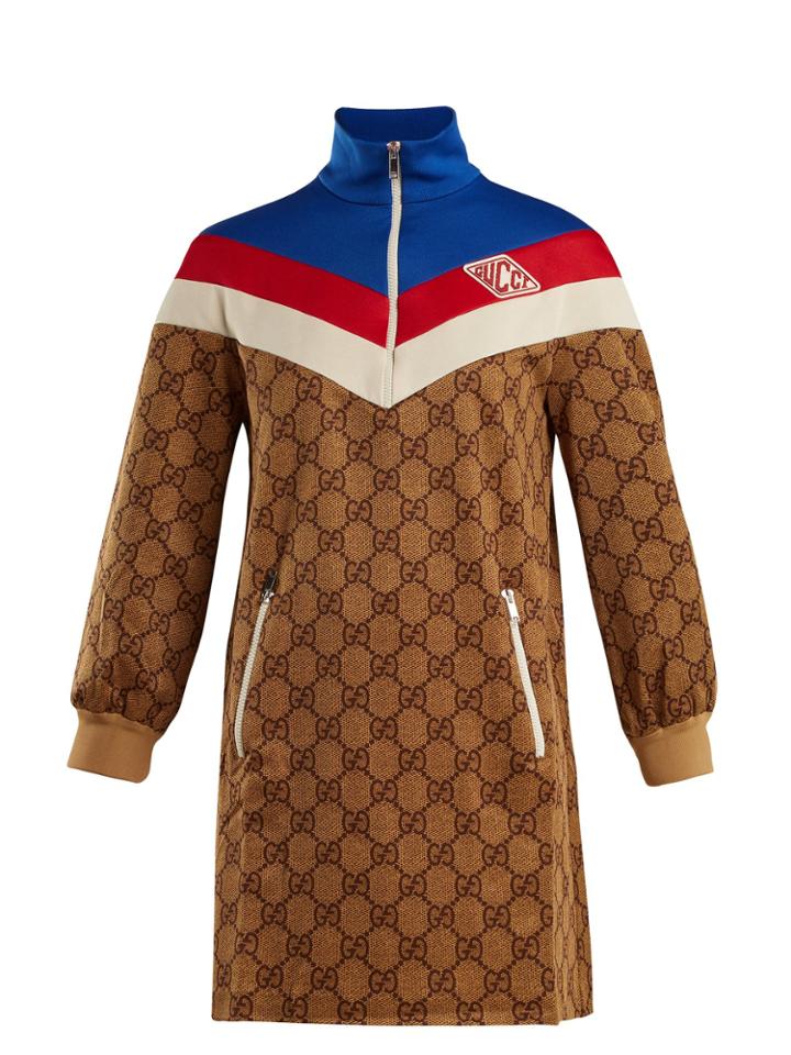 Gucci Gg-print Technical-jersey Dress