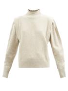 Isabel Marant Toile - Lucile Scalloped-edge Neck Wool-blend Sweater - Womens - Beige