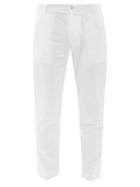 Matchesfashion.com Dolce & Gabbana - Cotton-poplin Slim-leg Trousers - Mens - White
