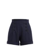 Matchesfashion.com Odyssee - Loti High Rise Shorts - Womens - Navy