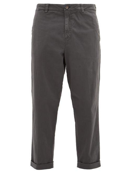 Matchesfashion.com J.w. Brine - Nolita Cotton Blend Straight Leg Chino Trousers - Mens - Grey