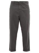 Matchesfashion.com J.w. Brine - Nolita Cotton Blend Straight Leg Chino Trousers - Mens - Grey