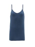 Matchesfashion.com Domi - Rickrack-trim Organic-cotton Jersey Cami Top - Womens - Navy