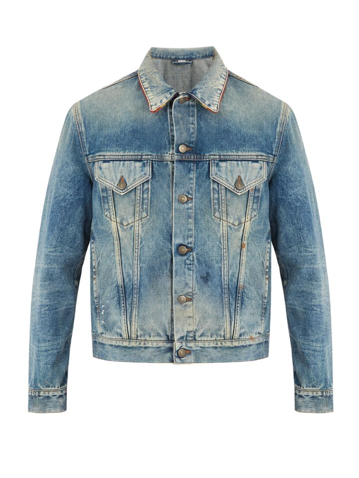 Gucci Angry Cat-print Denim Jacket