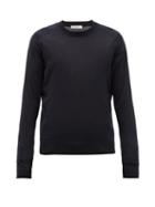 Matchesfashion.com The Row - Scott Silk-blend Sweater - Mens - Navy