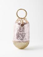Rosantica - Ghizlan Crystal-embellished Sequinned Handbag - Womens - Gold Pink