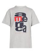 Matchesfashion.com Perry Ellis America - Logo Print Cotton T Shirt - Mens - Grey
