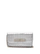 Balenciaga - Gossip Crocodile-effect Leather Cross-body Bag - Womens - Silver
