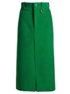 Balenciaga Wool High-rise Split-front Skirt