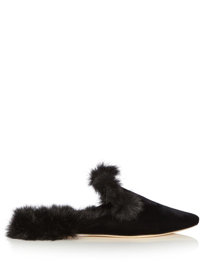 Sanayi 313 La Contessa Velvet Slipper Shoes