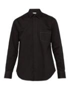 Matchesfashion.com Cobra S.c. - Contrast Stitching Cotton Blend Shirt - Mens - Black White