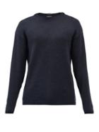 Matchesfashion.com Loewe - Crew-neck Knitted Sweater - Mens - Blue
