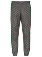 Matchesfashion.com Gucci - Gg Print Side Stripe Track Pants - Mens - Grey